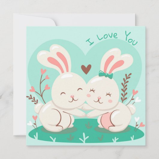 Niedlicher Valentinstag Feiertagskarte (Vorderseite)