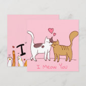 Niedlicher Valentinstag Feiertagskarte (Vorne/Hinten)