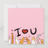Niedlicher Valentinstag Feiertagskarte (Rückseite)