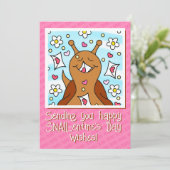 Niedlicher Valentinstag | Feiertagskarte (Stehend Vorderseite)