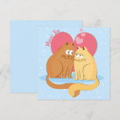 Niedlicher Valentinstag Feiertagskarte (Vorne/Hinten)
