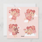 Niedlicher Valentinstag Feiertagskarte (Rückseite)