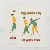 Niedlicher Valentinstag Feiertagskarte (Vorne/Hinten)