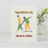 Niedlicher Valentinstag Feiertagskarte (Stehend Vorderseite)