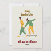 Niedlicher Valentinstag Feiertagskarte (Rückseite)