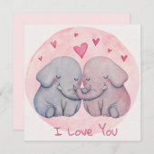 Niedlicher Valentinstag Feiertagskarte (Vorne/Hinten)