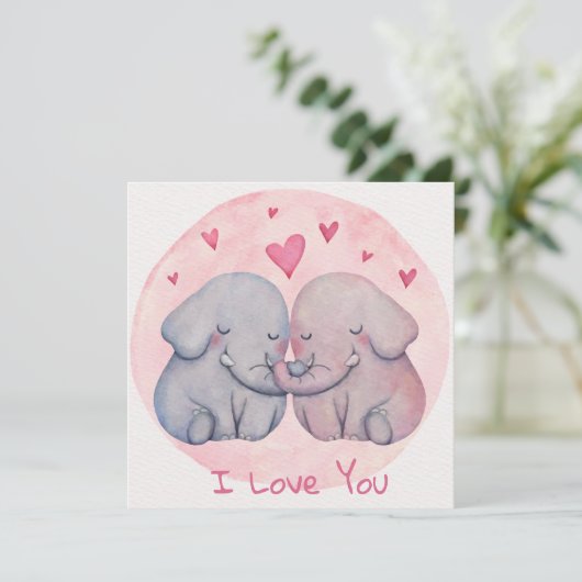 Niedlicher Valentinstag Feiertagskarte (Stehend Vorderseite)