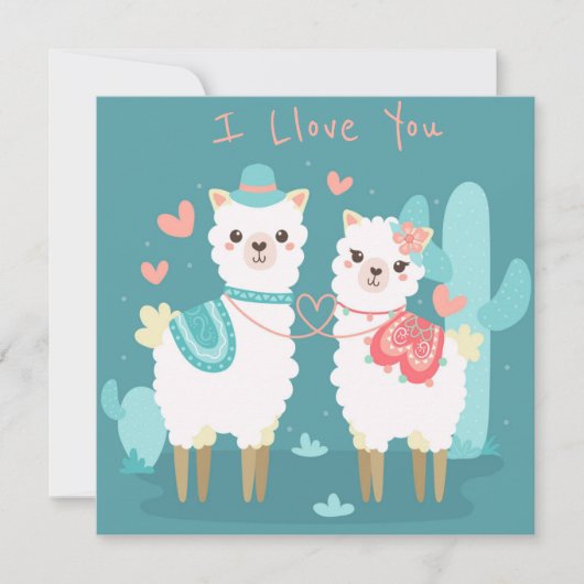 Niedlicher Valentinstag Feiertagskarte (Vorderseite)