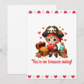 Niedlicher Valentinstag Feiertagskarte (Vorne/Hinten)