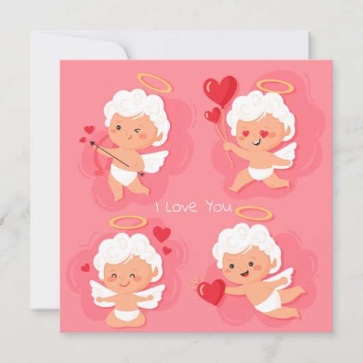 Niedlicher Valentinstag Feiertagskarte (Vorderseite)
