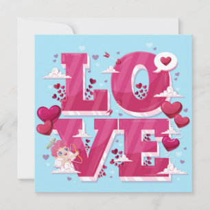 Niedlicher Valentinstag Feiertagskarte