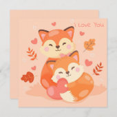 Niedlicher Valentinstag Feiertagskarte (Vorne/Hinten)