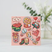 Niedlicher Valentinstag Feiertagskarte (Stehend Vorderseite)