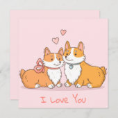 Niedlicher Valentinstag Feiertagskarte (Vorne/Hinten)