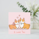 Niedlicher Valentinstag Feiertagskarte (Stehend Vorderseite)