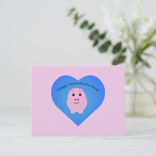 Niedlicher Valentinstag Feiertagspostkarte (Stehend Vorderseite)
