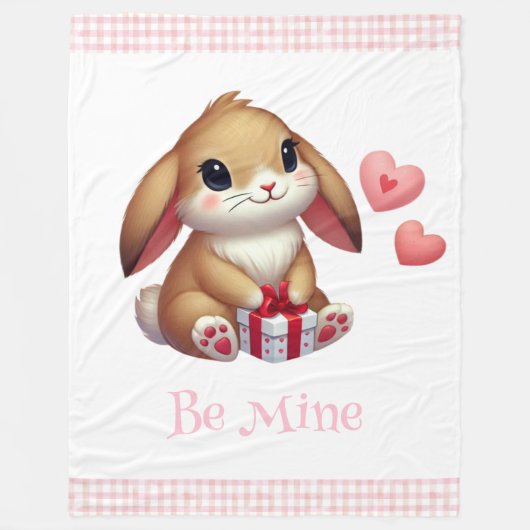 Niedlicher Valentinstag Fleecedecke (Vorderseite)