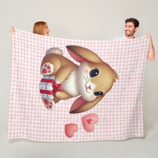 Niedlicher Valentinstag Fleecedecke (Beispiel)