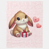 Niedlicher Valentinstag Fleecedecke (Vorderseite)