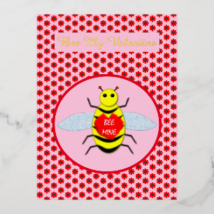 Niedlicher Valentinstag Folien Feiertagspostkarte
