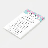 Niedlicher Valentinstag Gemustert Pastel Hearts Post-it Klebezettel (angewinkelt)