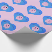 Niedlicher Valentinstag Geschenkpapier (Ecke)