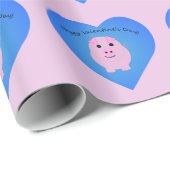 Niedlicher Valentinstag Geschenkpapier (Rolleneckpunkt)