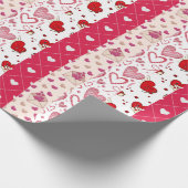 Niedlicher Valentinstag Geschenkpapier (Ecke)