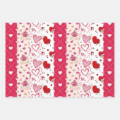 Niedlicher Valentinstag Geschenkpapier Set (Vorderseite 3)