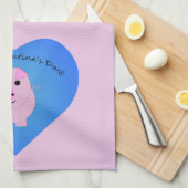 Niedlicher Valentinstag Geschirrtuch (Viertel Falte)