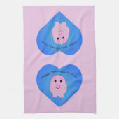 Niedlicher Valentinstag Geschirrtuch (Vertikal)