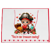 Niedlicher Valentinstag Große Geschenktüte (Vorderseite)