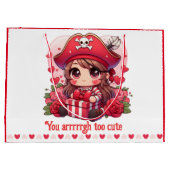 Niedlicher Valentinstag Große Geschenktüte (Rückseite)