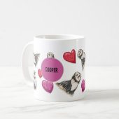 Niedlicher Valentinstag Havanese Hund Lover Kaffeetasse (Vorderseite Links)