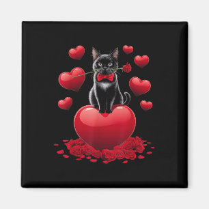Niedlicher Valentinstag Herzklopfen Frauen und Mäd Magnet
