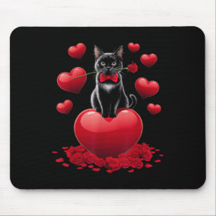 Niedlicher Valentinstag Herzklopfen Frauen und Mäd Mousepad