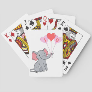 niedlicher Valentinstag I Liebe Elefant Spielkarten