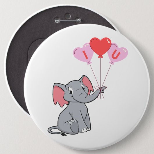 niedlicher Valentinstag I Liebe Herz Button (Vorne & Hinten)