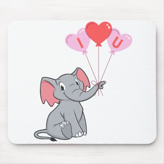 niedlicher Valentinstag I Liebe Herz Mousepad (Vorne)