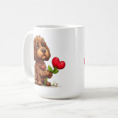 Niedlicher Valentinstag Kaffeetasse (Vorderseite Links)