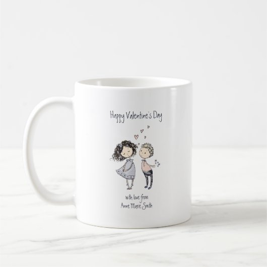 Niedlicher Valentinstag Kaffeetasse (Links)