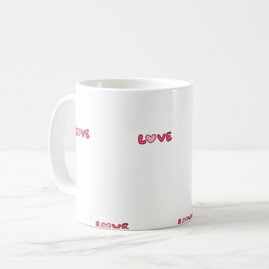 Niedlicher Valentinstag Kaffeetasse (Vorderseite Links)