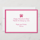 Niedlicher Valentinstag Katzen Rosa Herzen Feiertagskarte (Rückseite)