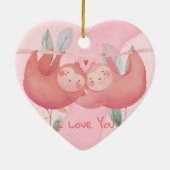 Niedlicher Valentinstag Keramik Ornament (Hinten)