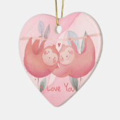 Niedlicher Valentinstag Keramik Ornament (Links)