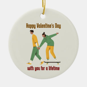 Niedlicher Valentinstag Keramik Ornament