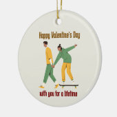 Niedlicher Valentinstag Keramik Ornament (Links)