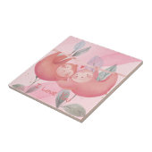Niedlicher Valentinstag Keramik Tile Fliese (Seite)