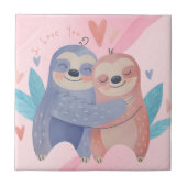 Niedlicher Valentinstag Keramik Tile Fliese (Vorderseite)