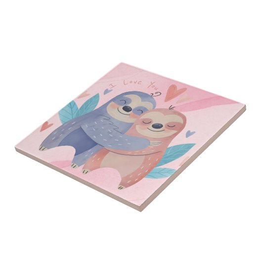 Niedlicher Valentinstag Keramik Tile Fliese (Seite)